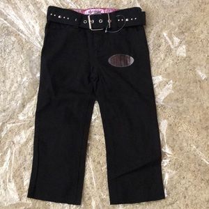 🆕toddler stretch🖤twill jean pant! Removable belt! Adjustable waist! Size: 3T